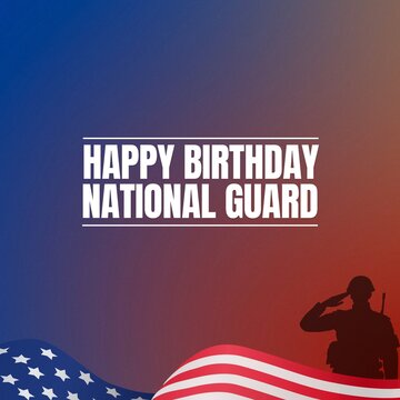 Happy Birthday National Guard. This illustration design is perfect for celebrating National Guard Day on December 13. It&rsquo;s also suitable for social media template.