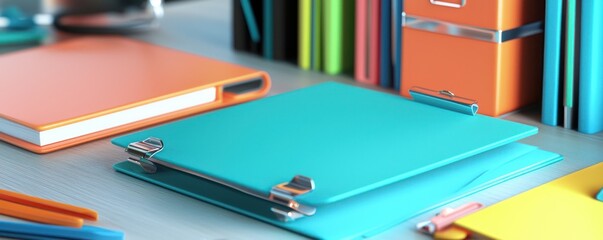 Dynamic 3D model of a clipboard designed for managing tasks and schedules efficiently.
