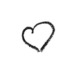 heart outline of a drawn heart