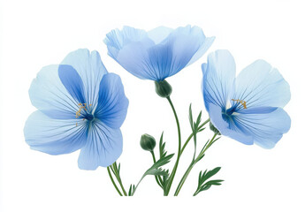 Beautiful blue flowers with delicate petals and intricate details, showcasing nature elegance and tranquility. Perfect for floral arrangements or nature themed designs