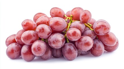 A cluster of succulent grapes with plump, glossy skins, Each grape glistening with freshness