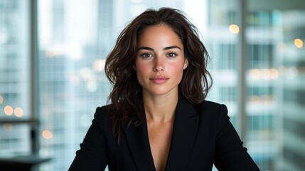 confident businesswoman in professional attire