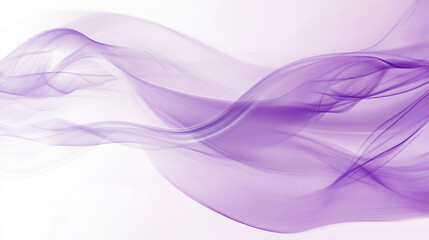 Abstract lilac waves flow gracefully across soft white background, creating sense of calm and elegance. smooth, translucent curves evoke feeling of serenity and fluidity