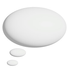 Empty White Speech Bubble Graphic