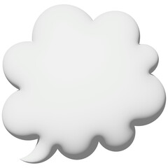 Empty White Speech Bubble Graphic