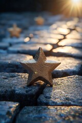 3D graphical representation of a star rating below average.