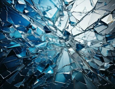 Fondo abstracto con fragmentos de cristal rotos.