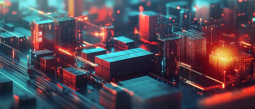 Global supply chain illustration highlighting the interconnectedness of manufacturers, suppliers, and distributors across borders, with a focus on international trade logistics