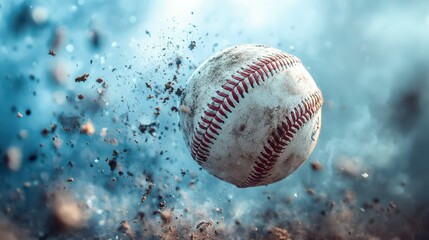 Baseball in Action, Dirt Explosion.