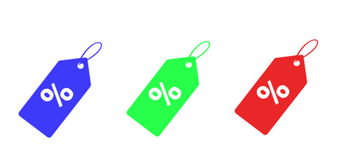 Sales badges vectors icon set