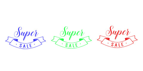 Sales badges vectors icon set