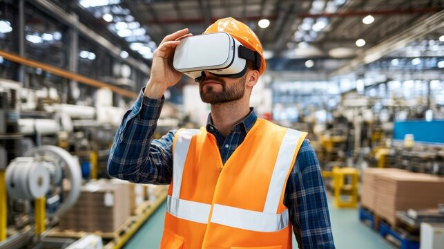 A man wearing an orange safety vest - Powered by Adobe
