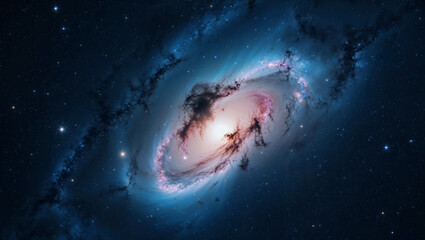 超新星とカラフルな銀河雲星雲が輝く宇宙空間の壮大な風景を描いた壁紙。生成AI