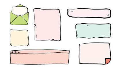 Handdrawn Memo Paper Text Box