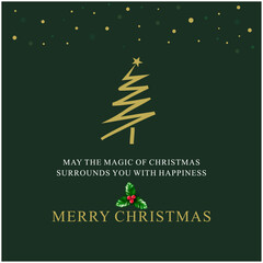 Creative Abstract Social Media Post Christmas Wishes vector 