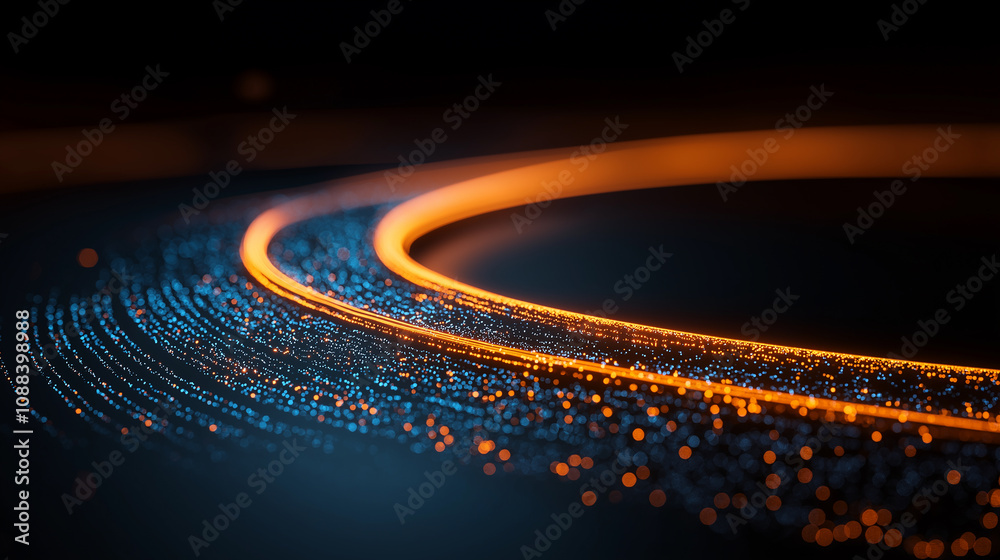 Aufkleber Digital business strategy concept with interconnected data points