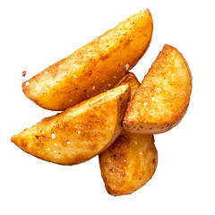 Seasoned crispy golden potato wedges