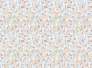 図形がランダムに散らばったパステルカラーのパターン背景イラスト