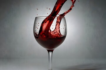  a visually stunning image of a red wine splash, isolated on a white or transparent background. The splash should be dynamic and natural, with the wine appearing mid-air as if frozen in motion. Its de