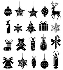 Christmas decorations icon