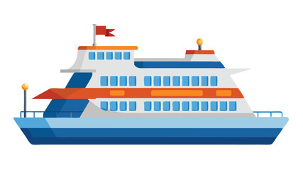Ferry Vector Illustration in Detailed and Minimalistic Styles for Maritime and Nautical Design Projects