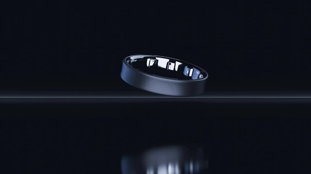 3d animation of smart rings; Wearable electronic devices that combine the elegance of traditional jewelry with the practicality of modern technology.