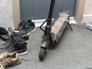 dirty electric scooter