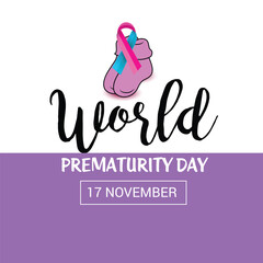 Vector illustration of a Background for World world Prematurity Day.
