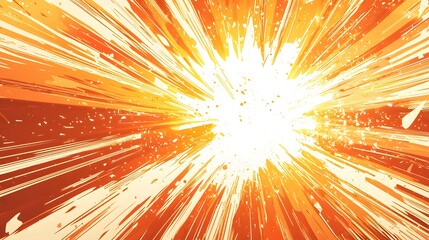 Abstract Orange and White Explosion Background