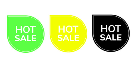 Sales badges vectors icon set