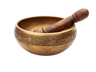 Tibetan Singing Bowl isolated on transparent background