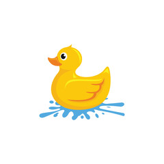 Rubber duck logo template vector illustration