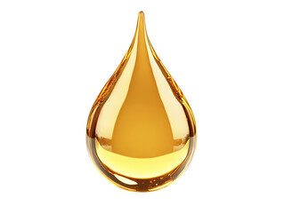 Golden oil droplet floating in the air