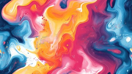 Fototapeta premium Vibrant seamless abstract watercolor pattern showcasing fluid color blends perfect for creative projects and textile designs