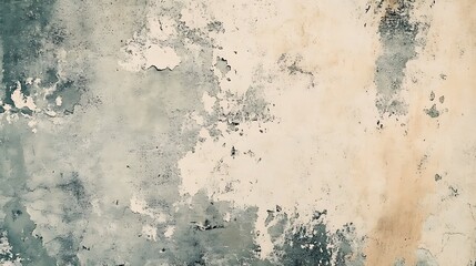 Abstract Grunge Texture: Aged Beige and Green Wall