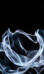 Phone Wallpaper Ethereal White Smoke Swirls on Black Background