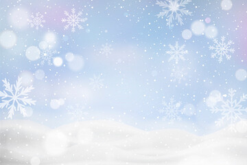 Naklejka premium christmas background with snowflakes.