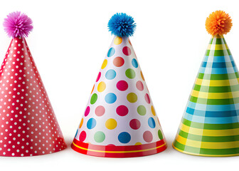 Birthday party hats collections. Many difference