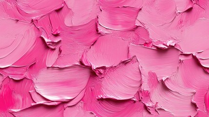 Obraz premium Textured pink oil paint brush strokes creating a seamless pattern on a white background ideal for artistic projects and print design