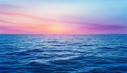Obraz premium PC Laptop Wallpaper Serene Ocean at Sunset with Vibrant Colors
