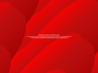 Abstract red gradient poster background. Minimalist style cover template with dynamic perspective of 3d geometric shapes. Ideal design for social media, covers, banners, flyers, etc.