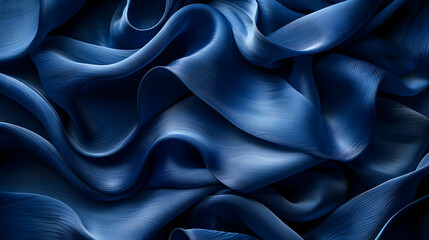 Obraz premium Abstract Blue 3D Waves Background