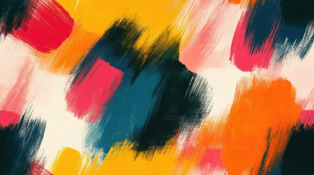 Brushed abstract painting pattern with colorful strokes vibrant design for wallpapers and textiles