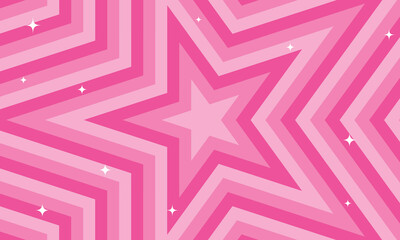 Pink stars background with sparkles