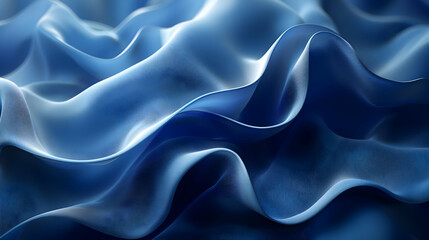 Obraz premium Abstract Blue 3D Wavy Background