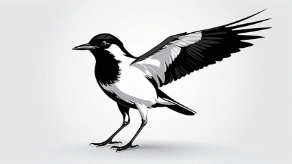 Fototapeta premium silhouette of a crow
