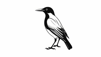 Obraz premium crow on a branch