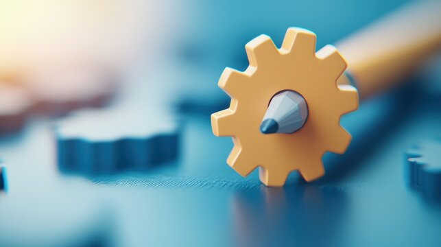 Pencil and Gear (Settings) A pencil icon next to a gear icon on a software interface, representing customization options and user settings.