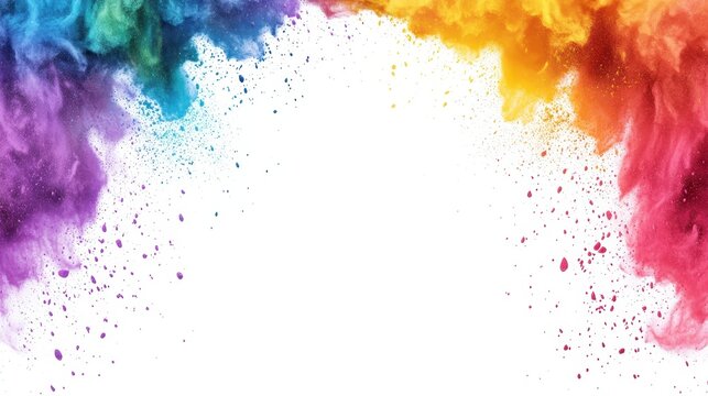 Vibrant color powder explosion. Perfect for backgrounds, designs, and festive themes.