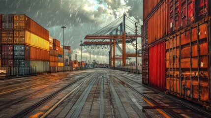 Containerterminal in Bremerhaven